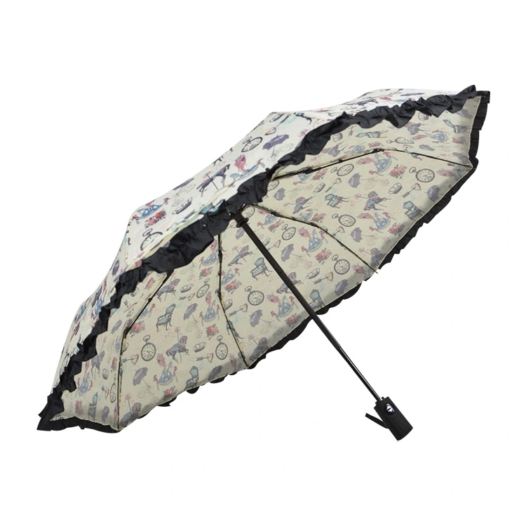 ร่มลูกไม้พับกันลม 3 พับ