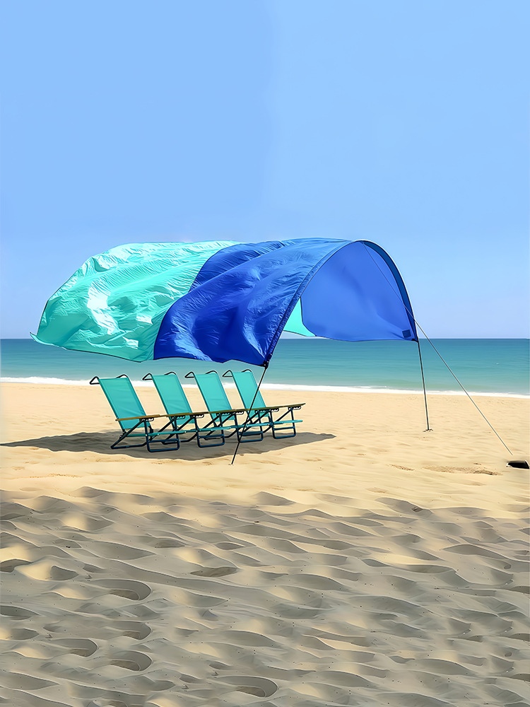 หลังคาเต็นท์ชายหาดปรับใช้อัตโนมัติขับเคลื่อนด้วยพลังงานลม